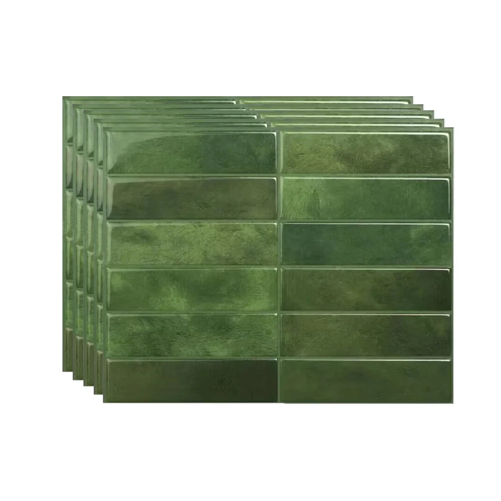5 Sheets Stick Backsplash Tile- 3D Self Adhesive Peel and Stick Backsplash for Kitchen, Bathroom -Sticky Mosaic Wall Tiles