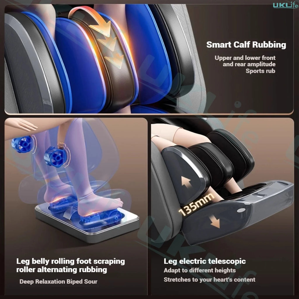 Tidesmit 4D Dual Core Full Body Massage Chair with Zero Gravity Relief Body Shaping Massage Equipment Tidesmit