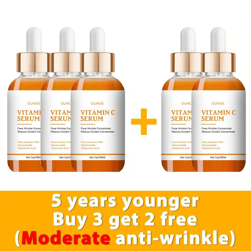 Wrinkle remover with vitamin c,fading firming facial serum,fine lines,anti-aging essence,whitening, lightens,nourishes skin care