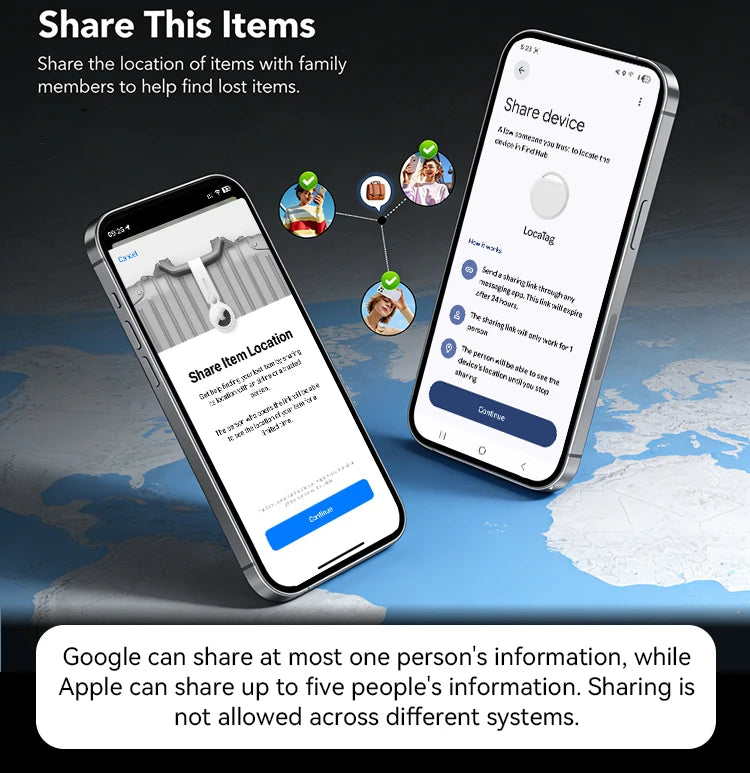 Dual System Smart Tracker for Google/Apple Find My Smart Activity Trackers+Silicone Case Android/IOS Find My Bluetooth Device