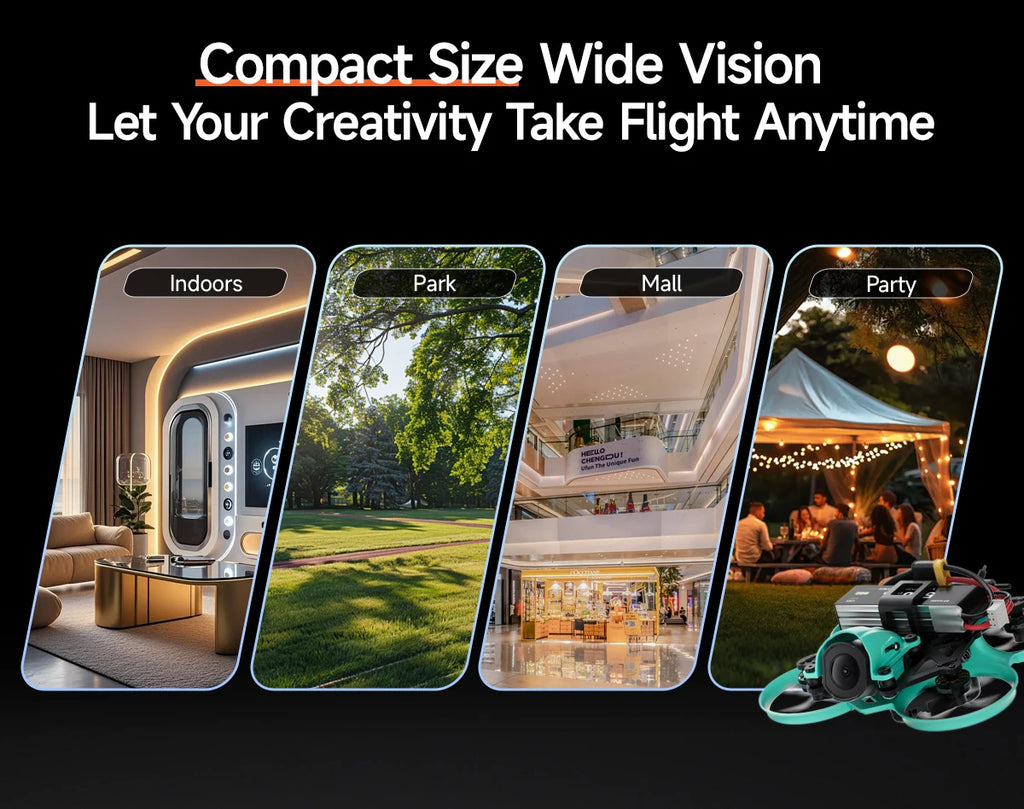 1.6 Inch FPV Freestyle Drone - ELRS 2.4G High Performance Quadcopter Tidesmit