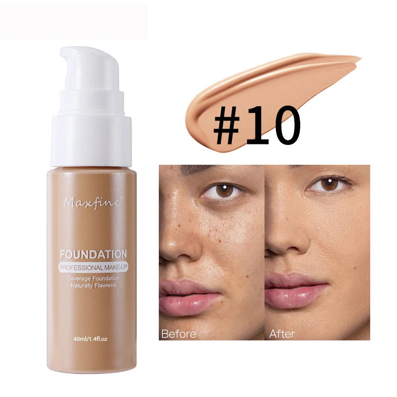 Tidesmit 12 color liquid foundation powder swatch for high coverage moisturizing face makeup texture