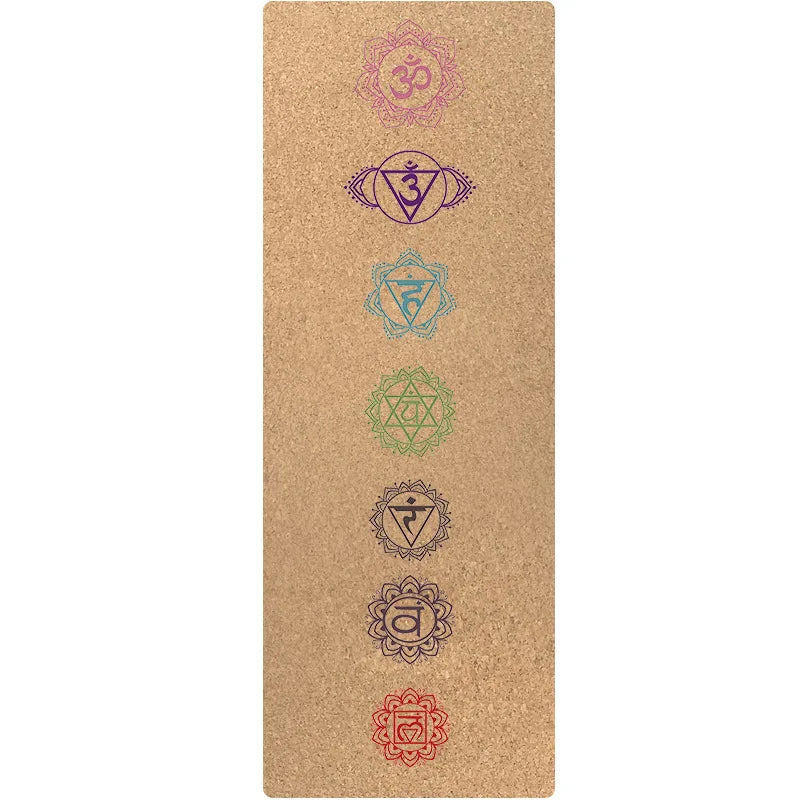 Non-slip Grab Shock Absorption Thickened Men's Yoga Sports Fitness Cork Folding Towel Yoga Mat