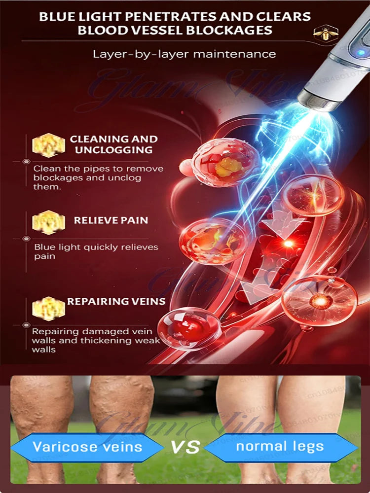 Blue Light Therapy Pen for Muscle Relief | Portable Wellness Tool Relaxation Treatment Tidesmit