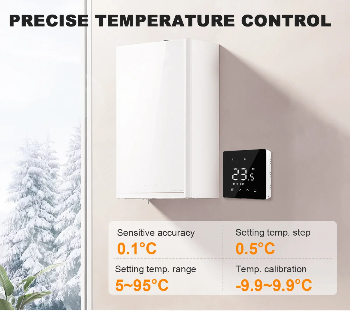 Tuya Smart Thermostat Water Gas Boiler WiFi ZigbeeBattery Wireless Floor Heating Temperature Remote Controller Google Home Alexa
