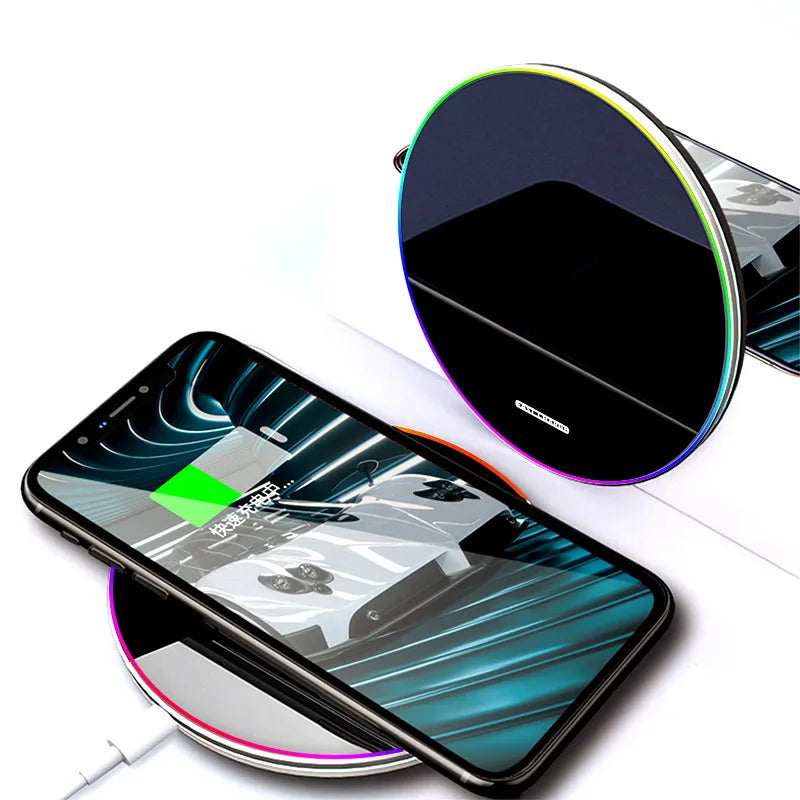 15W Wireless Charger Pad - Qi Certified Fast Charging Station Tidesmit