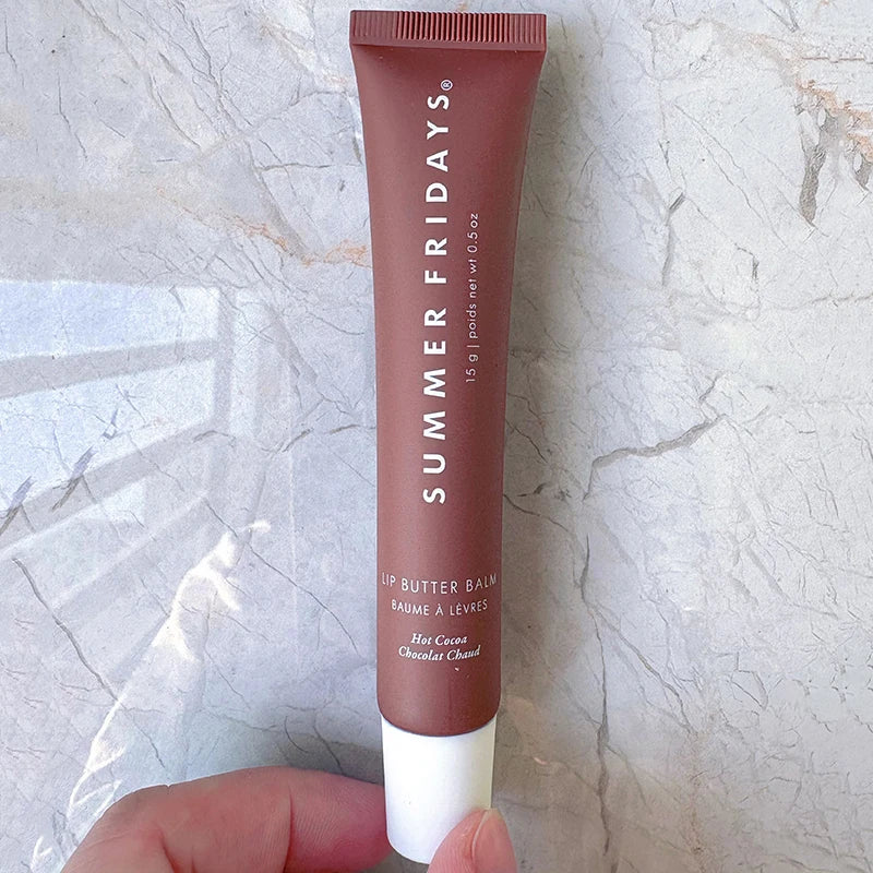 Tidesmit Summer Friday Vanilla Beige moisturizing lip balm set showing smooth transparent mirror finish texture