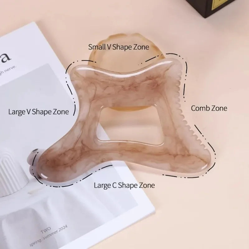 Large Resin Gua Sha Body Massage Tool for Deep Tissue Recovery (Pink) Body Shaping Massage Equipment Tidesmit