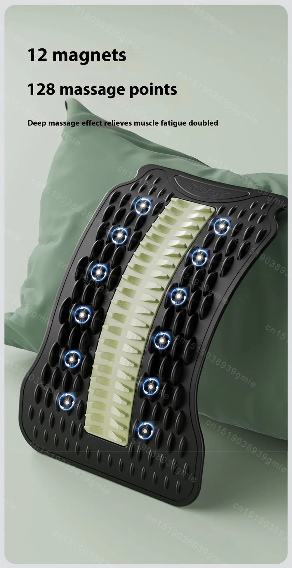 Back Stretcher for Lumbar Pain Relief with 12 Magnetic Acupressure Points Relaxation Treatment Tidesmit