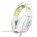 Gaming Headset with RGB Microphone - Wired Over-Ear PC Headset WHITE Tidesmit