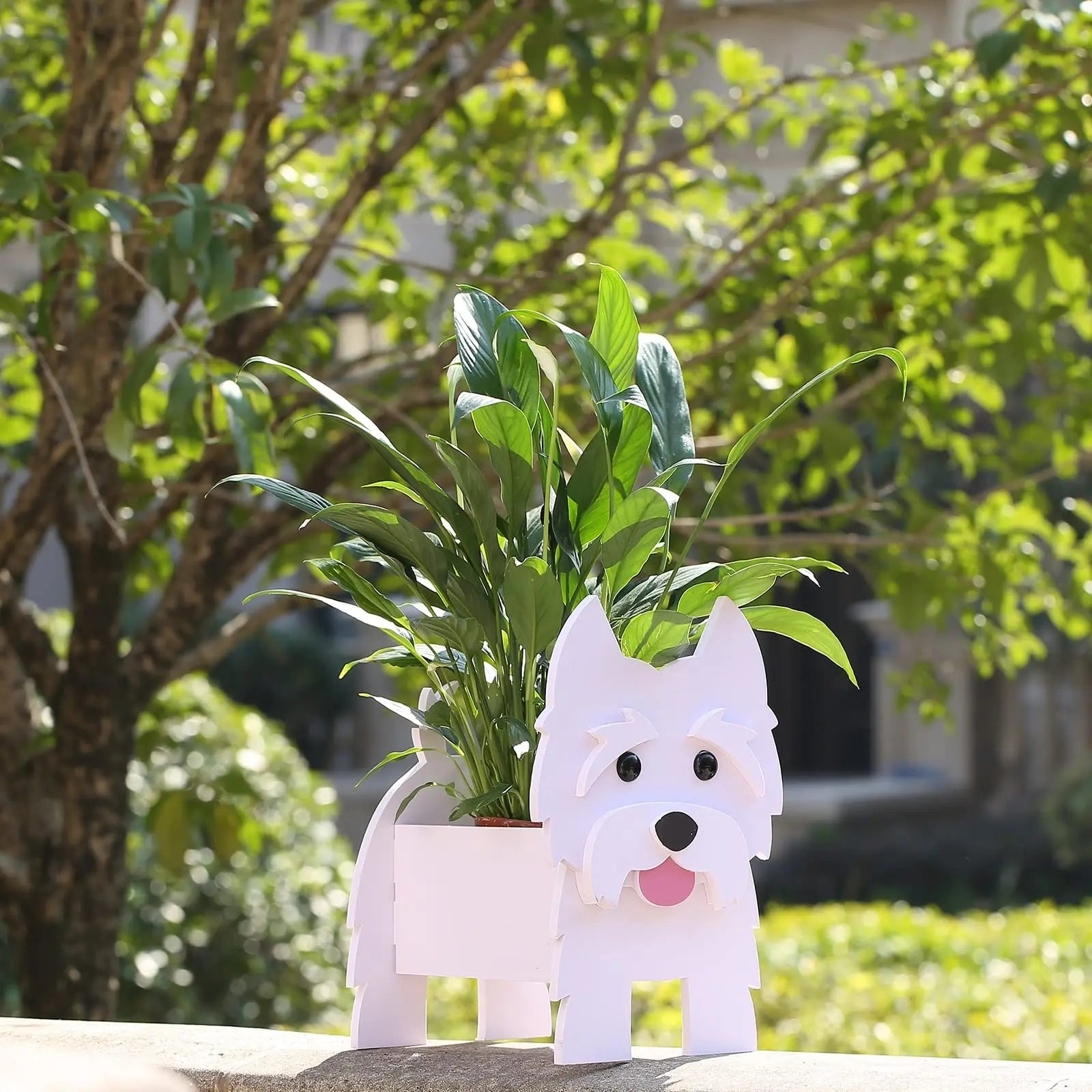 Cute Animal DIY Flower Planter PVC Pet Dog Potted Garden Yard Decoration Plant Container Holder Decor Garden Flower Pots  Orname