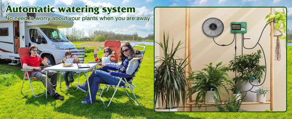 Solar Drip Irrigation Kit for Potted Plants with Smart App Timer Tidesmit