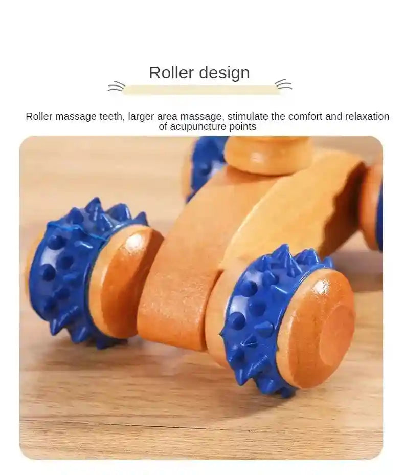 Wooden Massage Roller for Deep Tissue Muscle Relief - Tidesmit Massage Roller Tidesmit