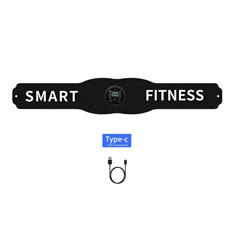 EMS Abdominal Toning Belt - Rechargeable Electric Muscle Stimulator Body Shaping Massage Equipment belt set Tidesmit