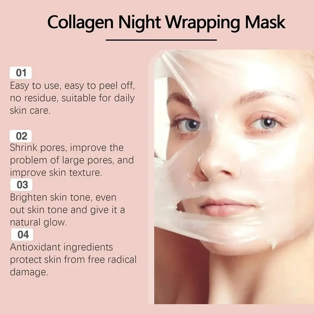 Tidesmit Collagen Peel-off Mask texture close-up for deep moisturizing and firming face skin care routine