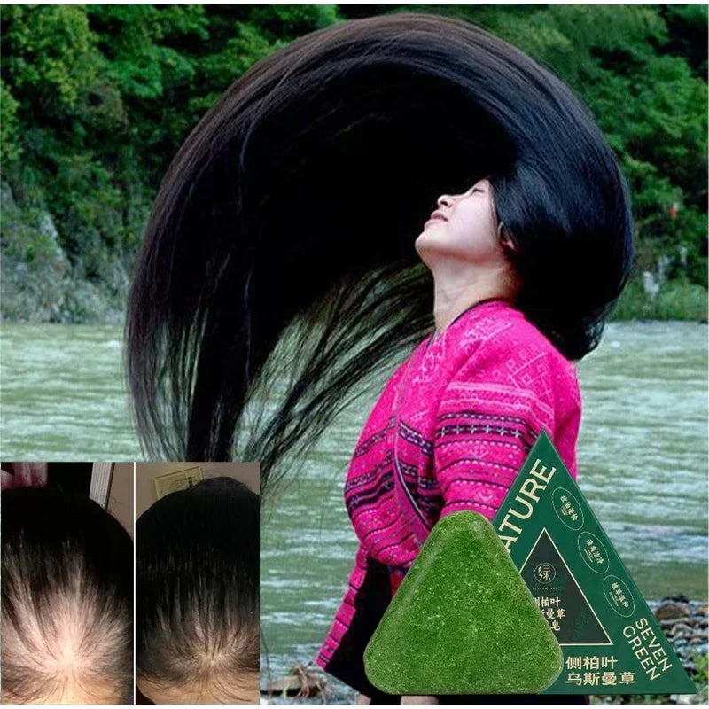 Oriental Arborvitae Leaf Shampoo Soap Relieves Scalp Itching Strengthens Hair Root Oil Control Anti-dandruff New Natural Shampoo