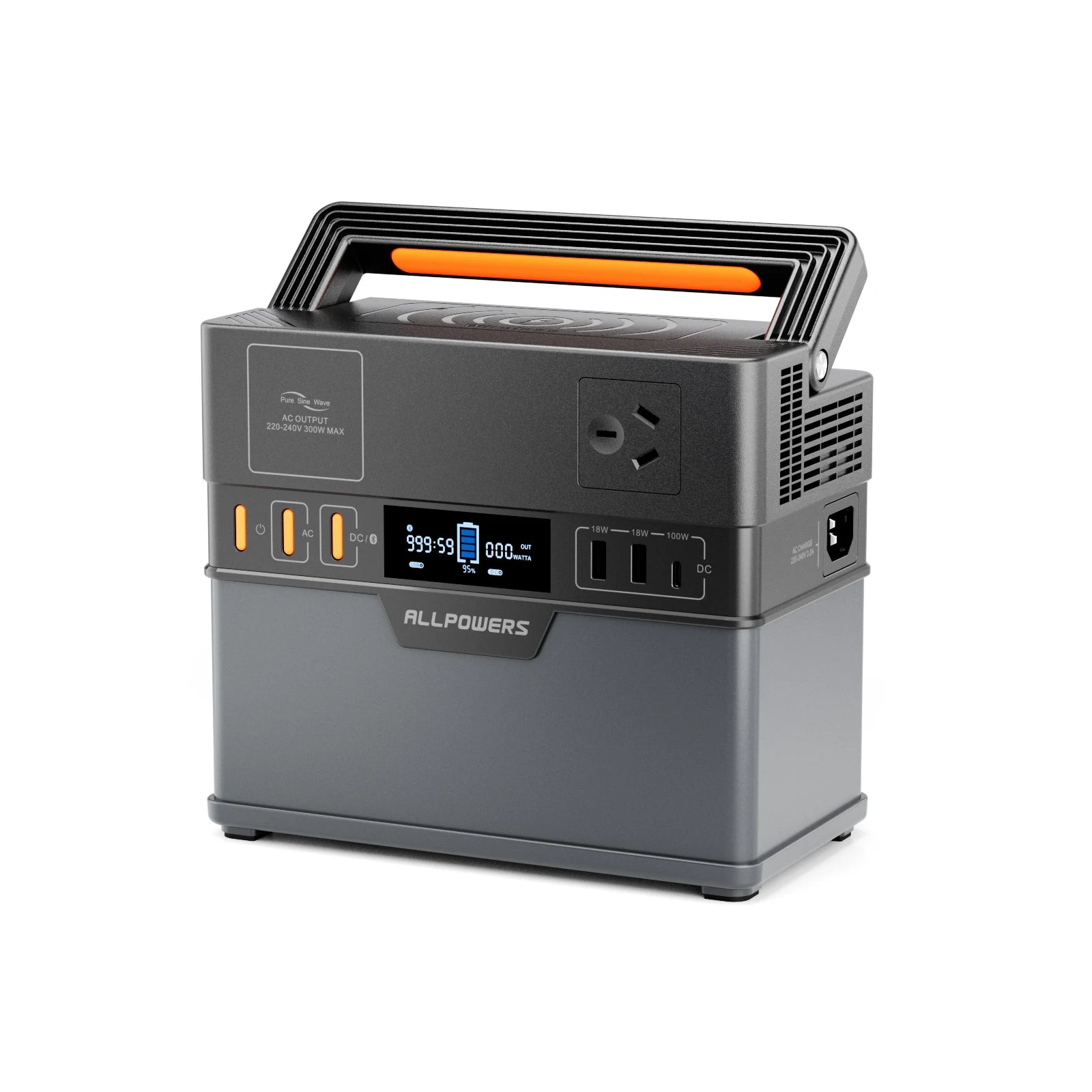 Portable Power Station 300W 288Wh Pure Sine Wave Generator AU PLUG Tidesmit