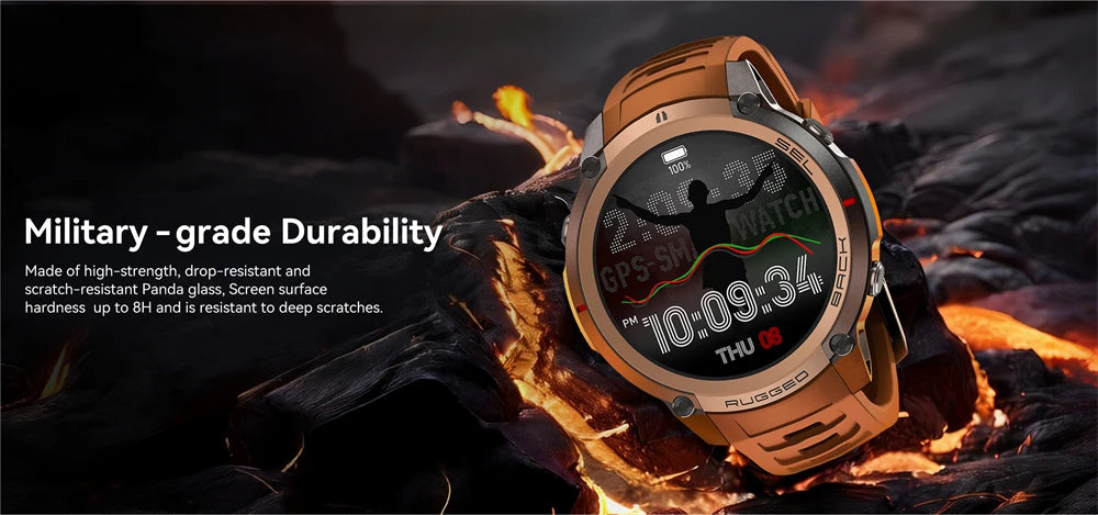 2026 New Sports Smart Watch With GPS Offline Map Download Bluetooth Call Military Clock Fitness Tracker Waterproof Bracelets Men