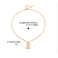 Yori New Arrival Handmade Summer Jewelry 18K PVD Plated Waterproof Statement Rectangular Pendant Necklace