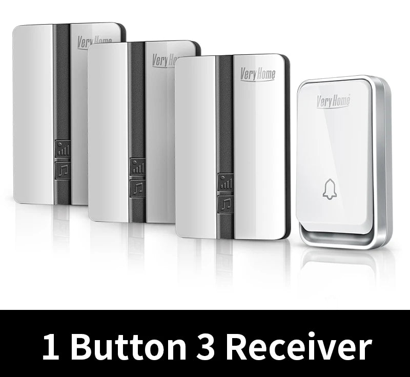K33 Wireless Doorbell Waterproof Self-powered Button Smart Door Bell Sets Home Welcome Outdoor House Chimes  Receiver