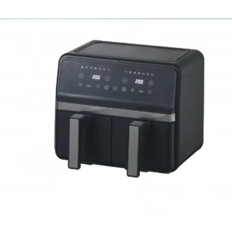 CBT Hot Sale Double Air Fryer With Dual Basket 8L 9L 10L Two Dual Zone 2 Basket Deep Air Fryer Electric Deep Fryer