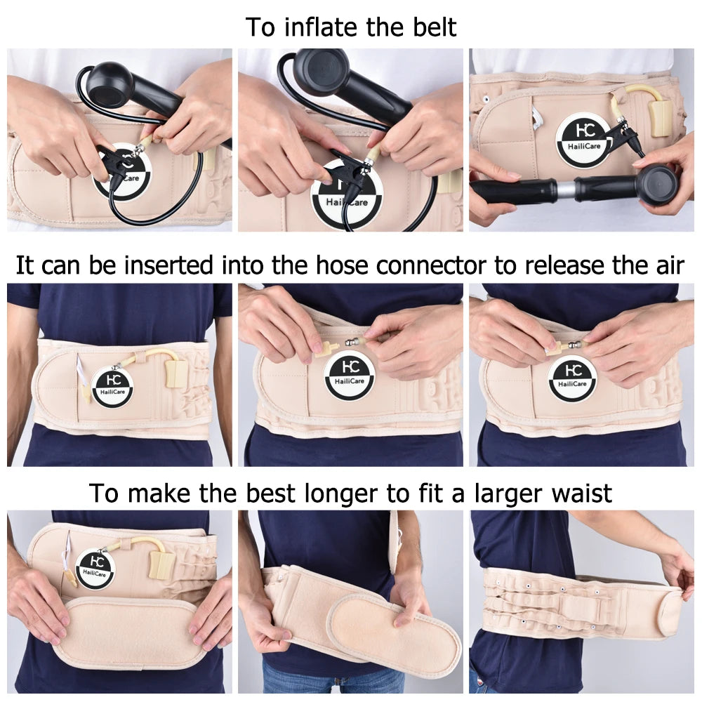 Inflatable Lumbar Decompression Belt - Targeted Back Pain Support Fascia Gun Tidesmit