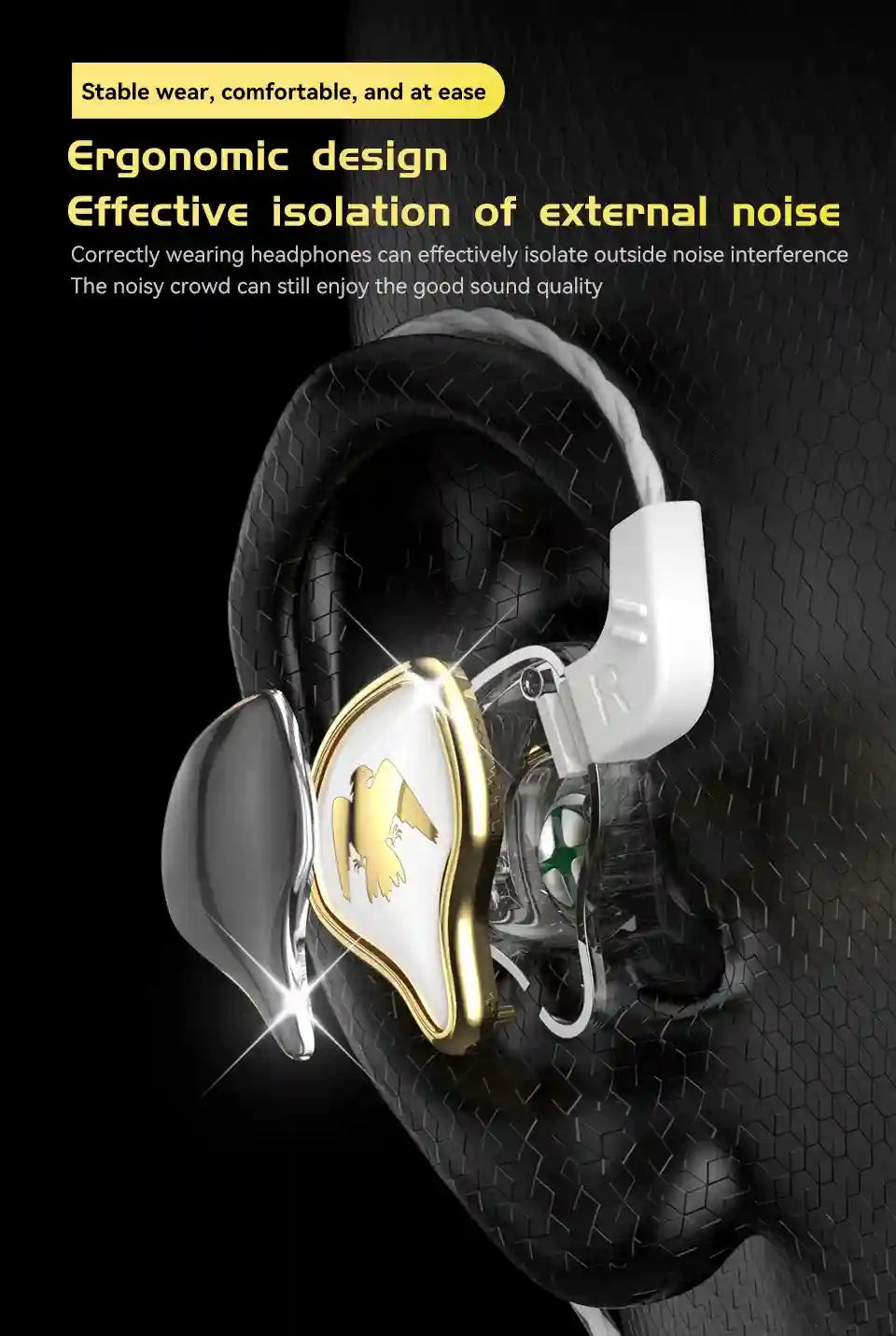Wired In-Ear Noise Cancelling Headphones - HiFi Sport Audio Tidesmit Tidesmit