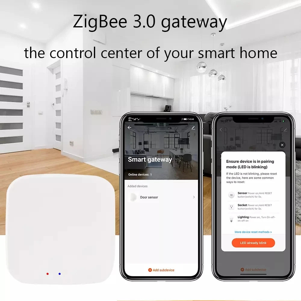 Multi-Mode Smart Gateway: Zigbee & Bluetooth Hub for Alexa & Google Home Tidesmit
