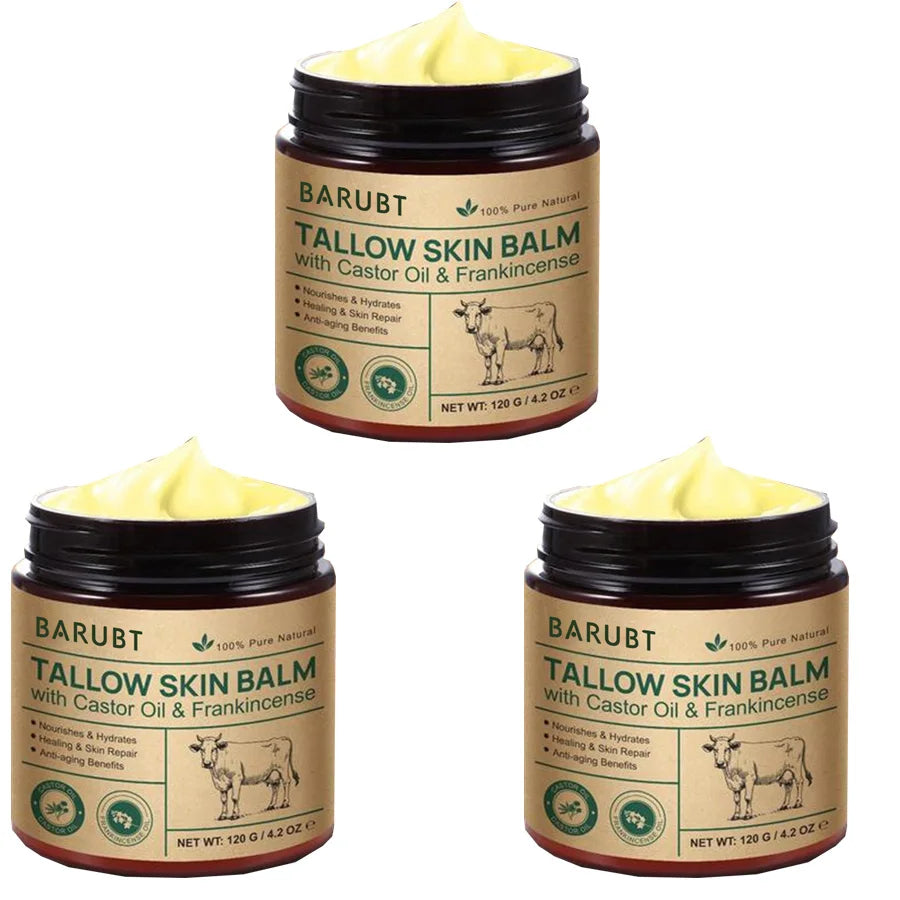 Natural Tallow Face Moisturizer Beeswax Grass-Fed Whipped Tallow Honey Cream Moisturizing Nourish Fast Absorbing Body Skin Care