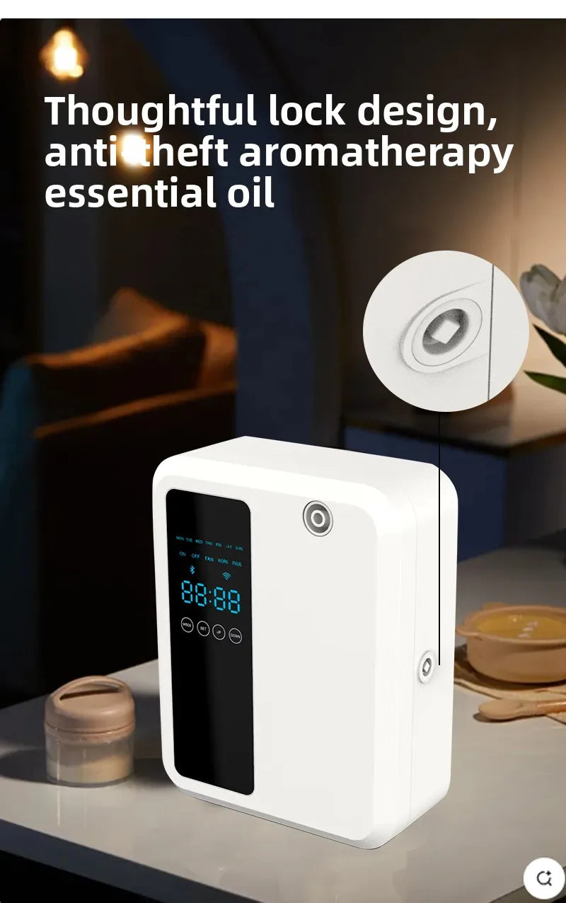500ML Waterless Fragrance Scent Machine Oil Aroma Diffuser with Bluetooth/wifi App Control for Home Office Hotel 12V