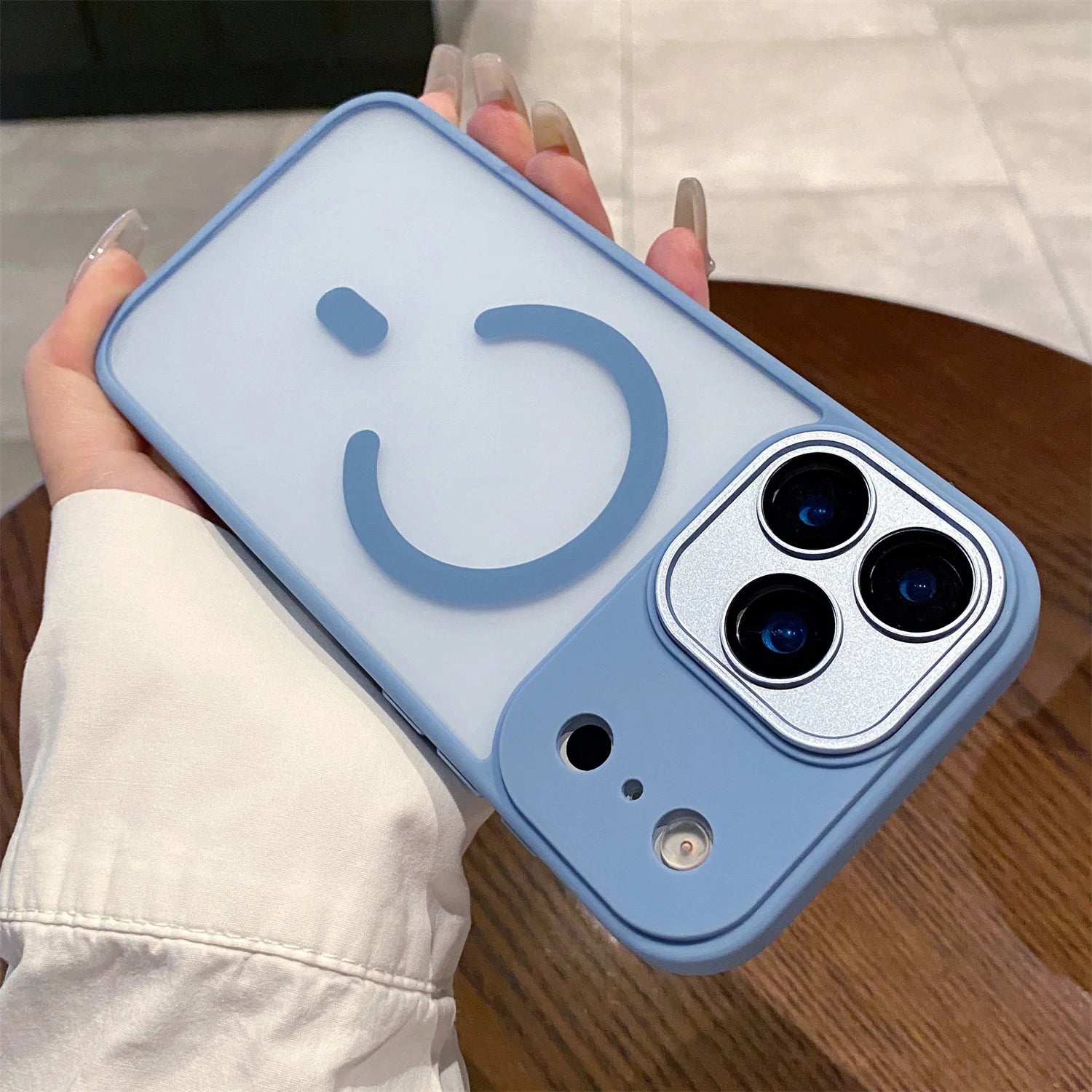 Magnetic Phone Case for iPhone 17 with Lens Protection and Slim Bumper Sky blue Tidesmit