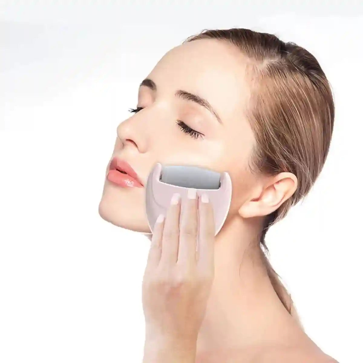 Ice Roller for Face and Eyes - Portable Heart Shaped Tool - Goose Yellow Eye Massage Instrument Tidesmit