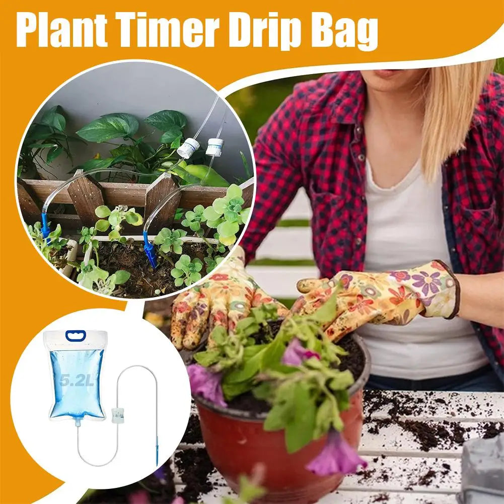 5.2L/6.5L Automatic Watering Device Plant Watering Bag Control Of Water Dripping Flow Water Bag Lazy Travel Dripper