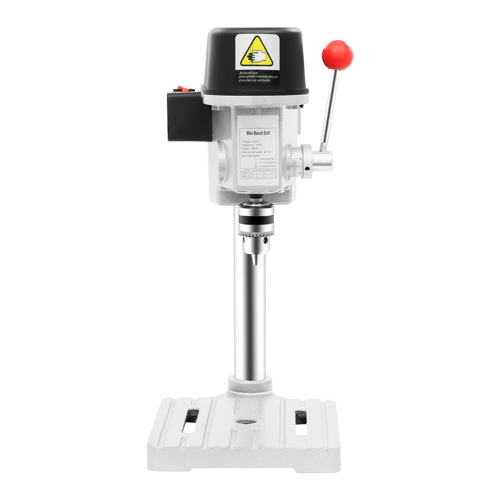 340W Mini Bench Drill Press Adjustable Speed Bench Drill Machine Portable Table Drilling Tool with High-Precision Drilling
