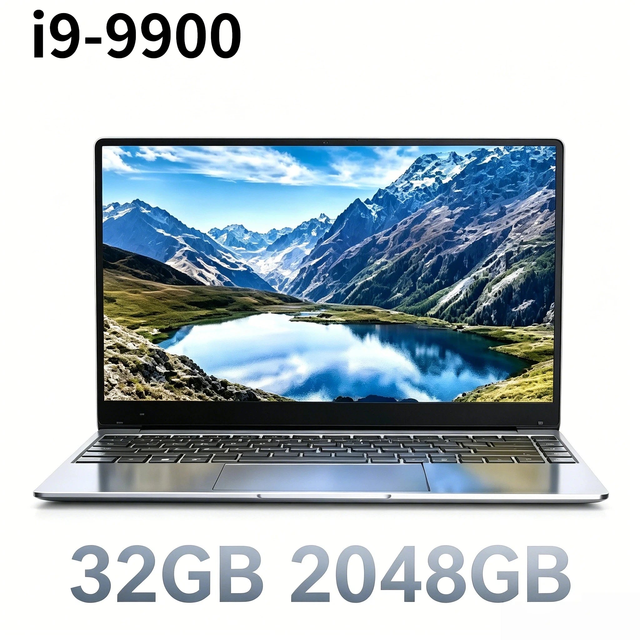 2026 NEW 14.1 Inch Ultra Slim Laptop Intel Core i9 9900 32GB RAM 2TB SSD Windows 11 Gaming Gamer Office Notebook 1920x1080 Pro