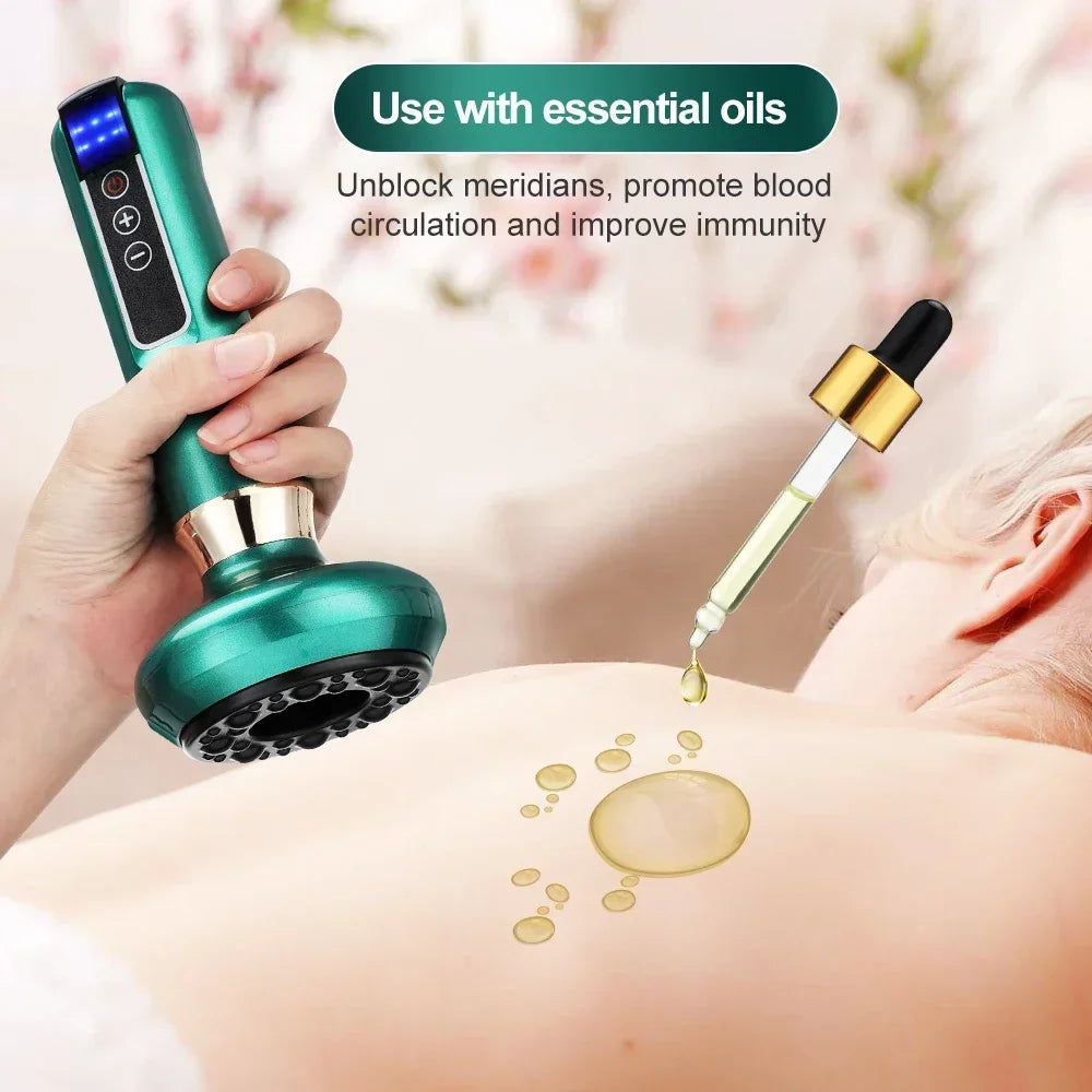 Electric Gua Sha Massager with Vacuum Suction and Infrared Heat Relaxation Treatment Tidesmit