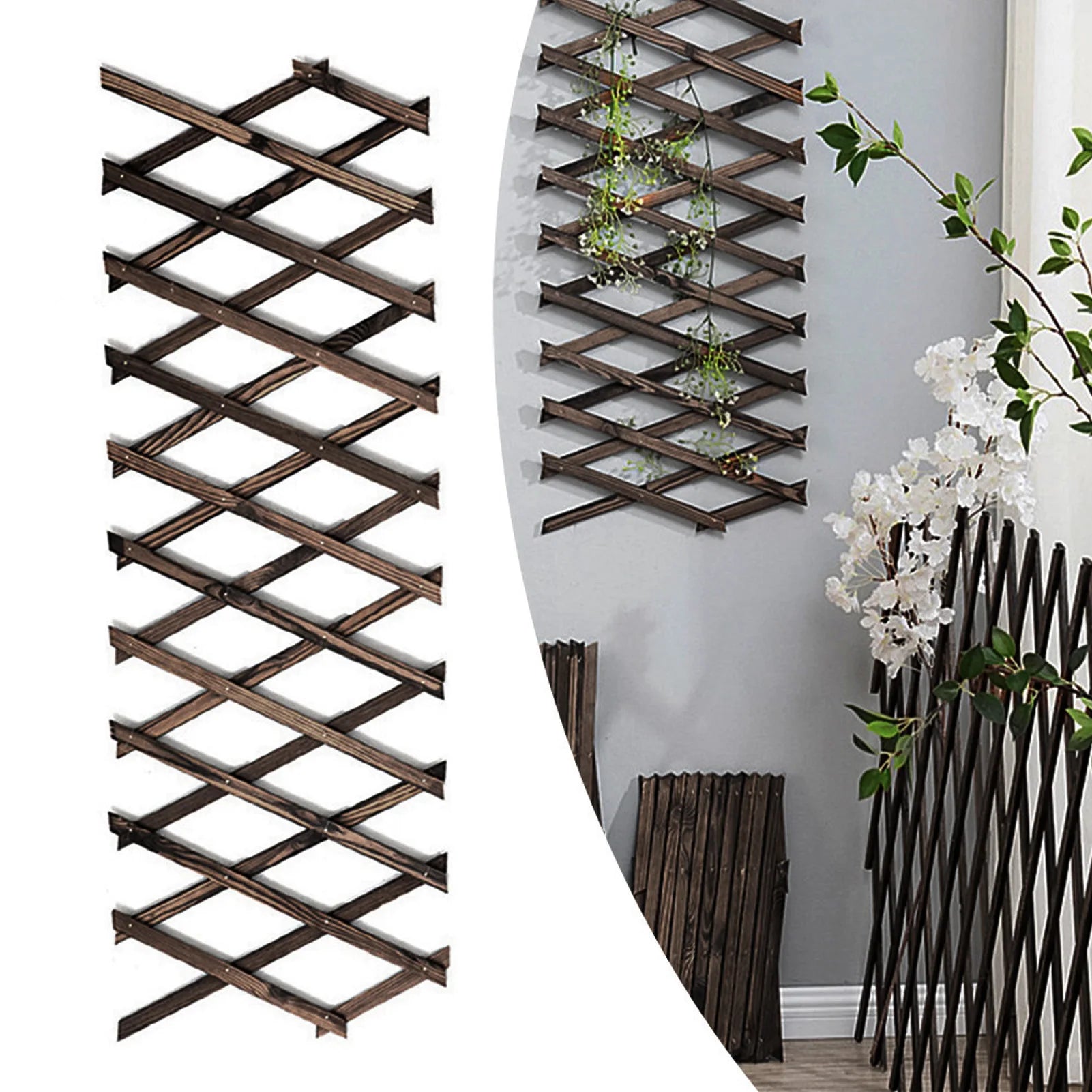 Expandable Plant Climb Hanging Frame Trellis Plant Support Fence Indoor Plant Vertical Rack Wall Decor For Room Patio Garden
