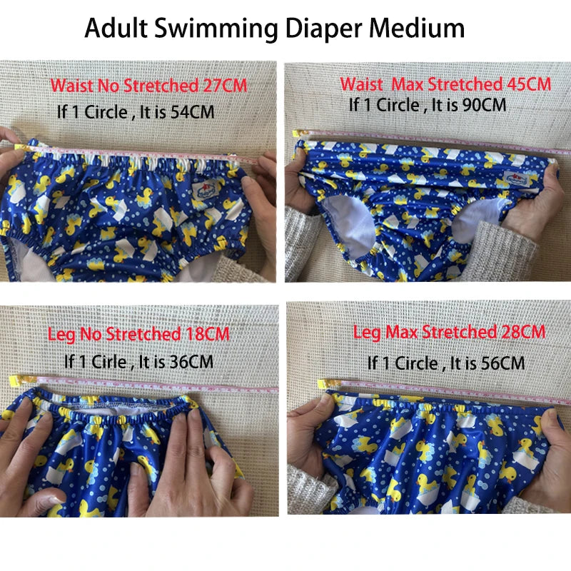 XL Size Oversize ABDLS Adult Nappy Pool Diapers Waterproof Pants Adult Swimming Diapers For Special Need Man And Women Disabled