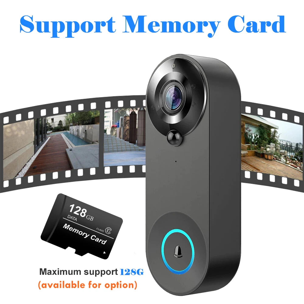 5G 2.4G WiFi Video Doorbell 1080P Wireless Camera Door Bell Tuya Smart Home Security Motion Detect Night Vision Ringing Bell