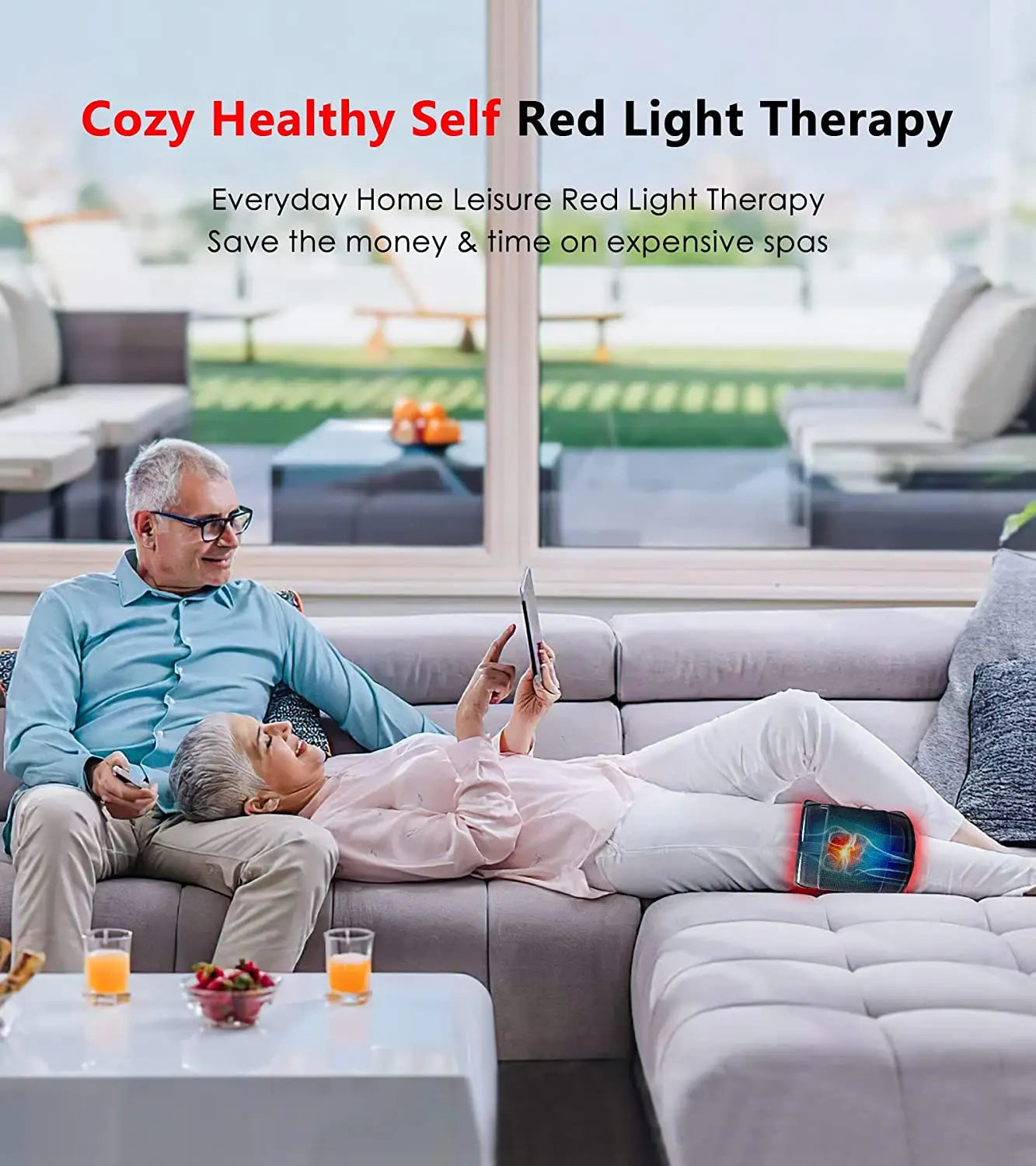 Red Light Therapy Belt for Lower Back Pain - Portable Muscle Relief Body Shaping Massage Equipment Tidesmit