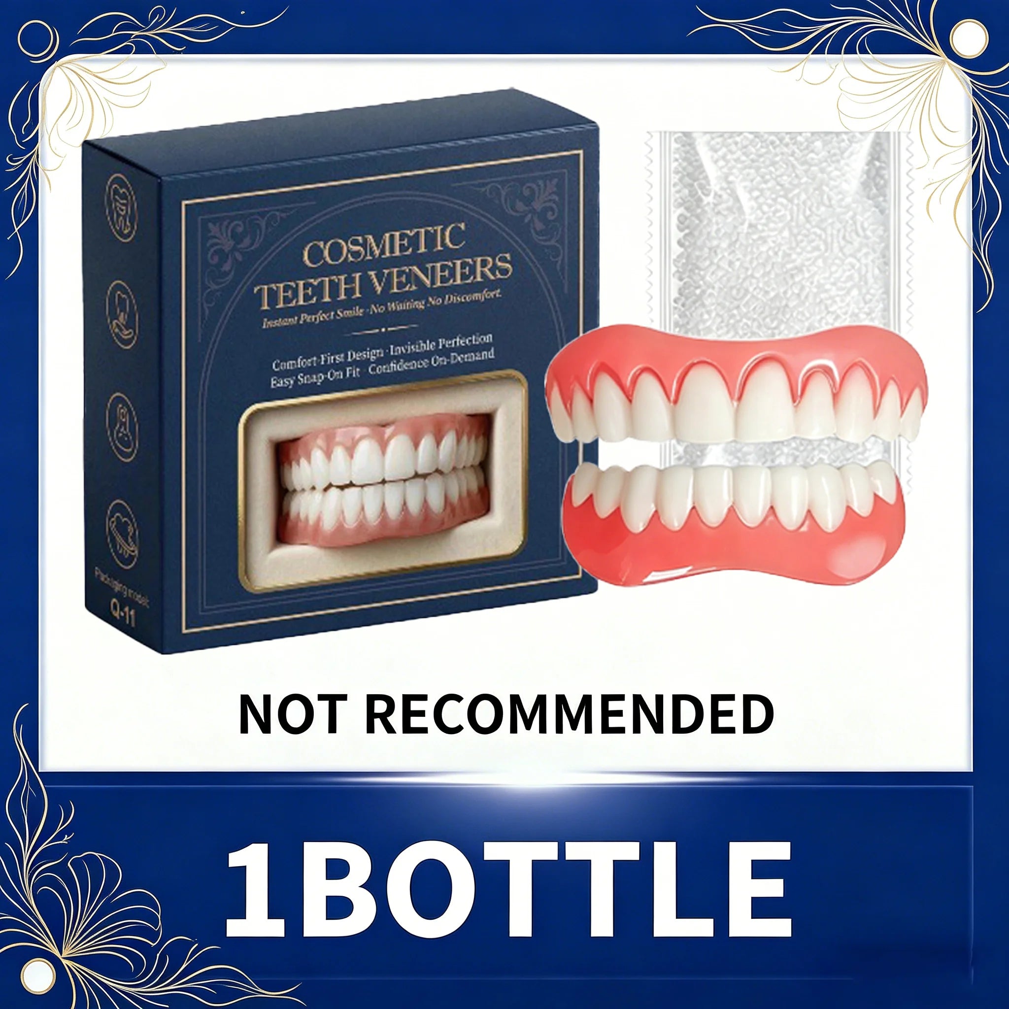 Silicone Full Denture Set Moldable Fake Teeth Braces Natural Comfort Fit Instant Confidence Smile Oral Care