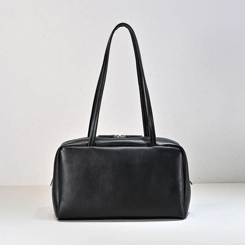 New  sheepskin bowling bag for autumn and winter 2025, high-quality long handled shoulder bag, sheepskin handbag