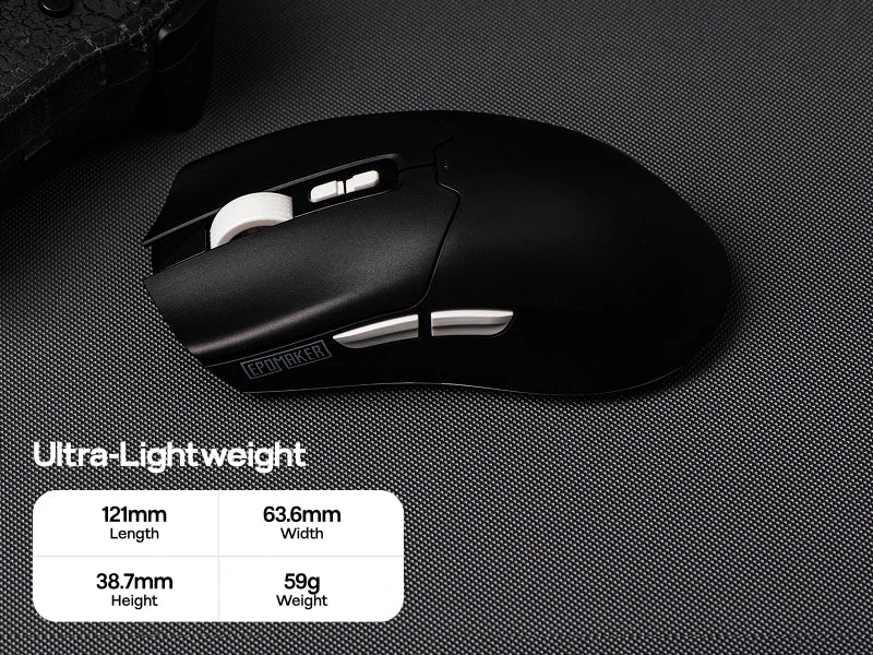 EPOMAKER Click Lite Tri-mode Wireless Ergonomic Contours Gaming Mouse with PAW3311 Sensor & 800–24 000 DPI for Gaming