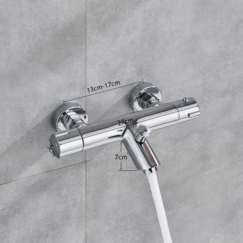 Thermostatic Shower Faucet Mixing Valve Thermostatic Faucet Shower Faucet Bathroom Combination Water Long Spout Bathtub Faucet