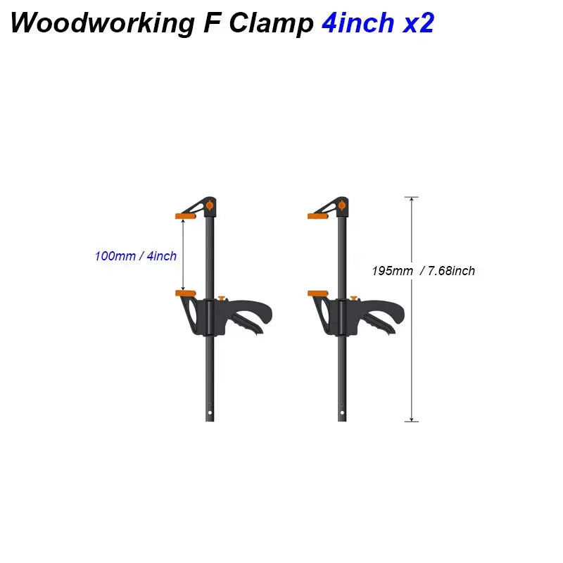 Woodworking Clamp F Hard Quick Release Ratchet Speed Squeeze Clip Kit Long Carpenter Set Nylon Gadget Work Bar Hand Tool 4inch