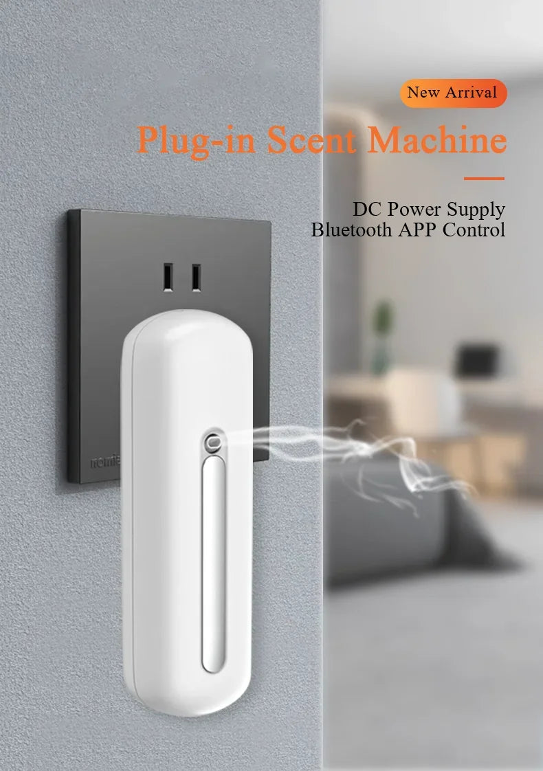 Bluetooth Smart Electric Wall Plug in Essential Oil Aroma Diffuser Waterless Scent Air Fragrance Scent Machine Bathroom Hotel