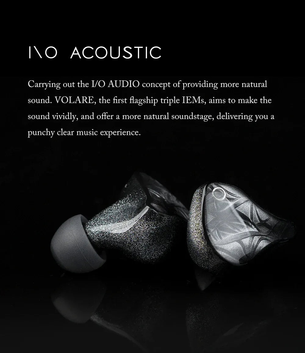 Volare Hybrid IEMs 1DD 4BA 4EST Wired In-Ear Monitors by Tidesmit Tidesmit