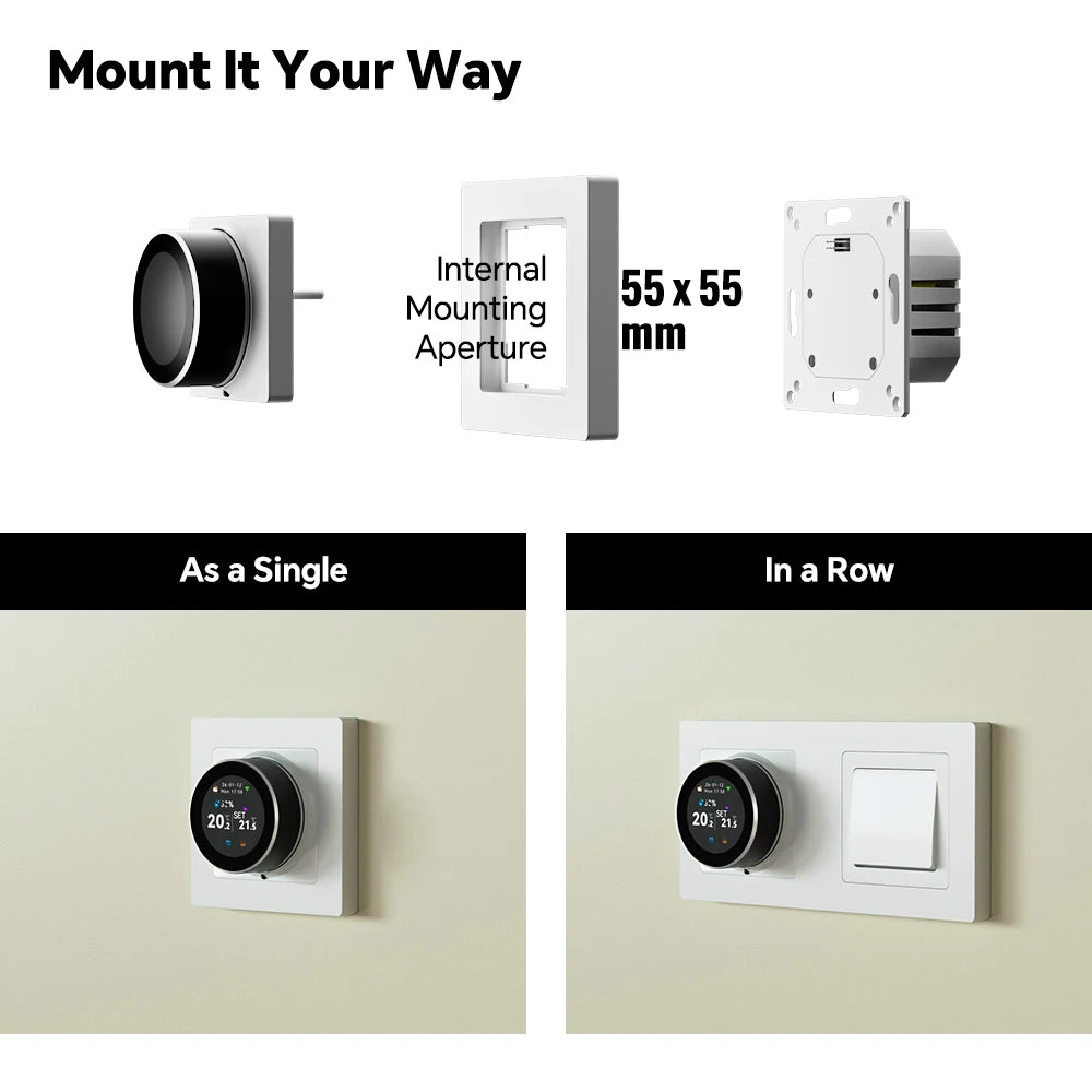 Tuya WiFi Smart Knob Thermostat for Electric Floor Heating Water/Gas Boiler Heating Thermoregulator Support Alexa Google Home