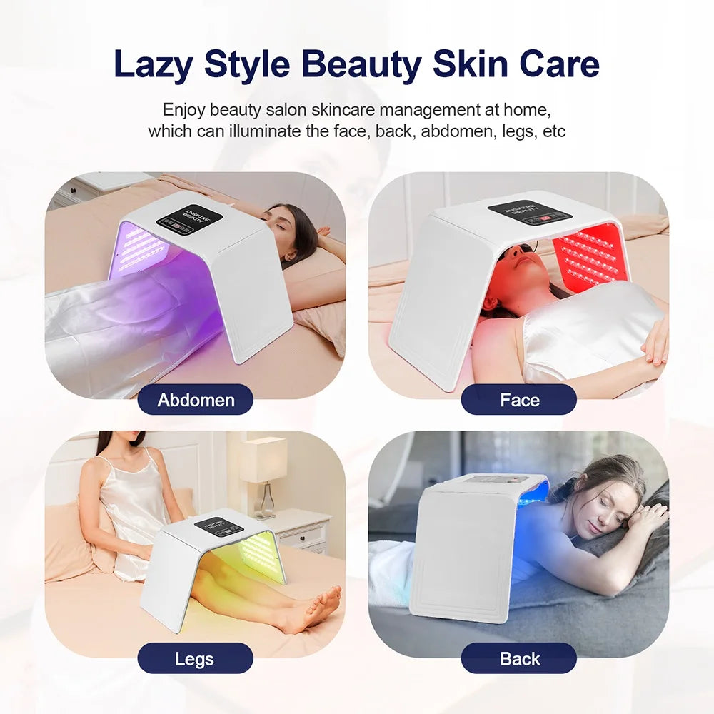 160 LEDs Foldable 7 Colors LED Photon Machine Home Use Beauty Salon LED Facial Body SPA Mask PDT Machine Face LED Mask Skin Care