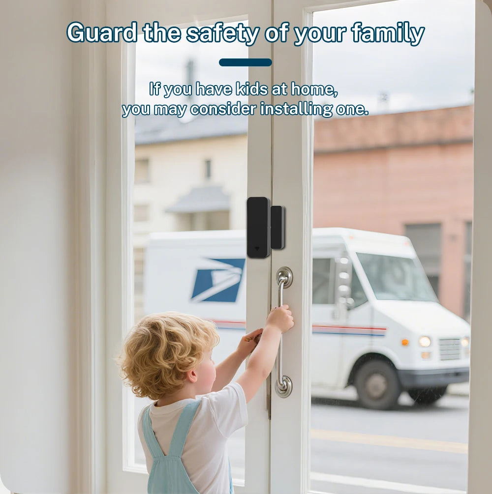 Zigbee Door Sensor Smart Contact Monitor for Home Security Tidesmit
